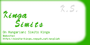 kinga simits business card